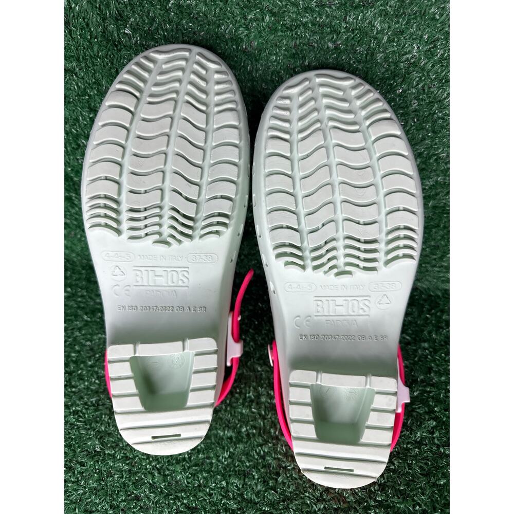Calzuro Bihos Nursing Clogs Pistachio Green Pink Strap 37-38 EU W 8-8.5 - Picture 7 of 8